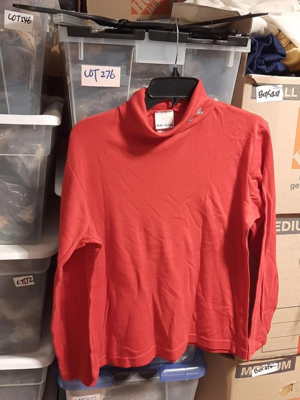 Bobbie Brooks Red Long Sleeve Turtleneck Women's Cotton Blend M
